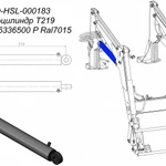 фото Гидроцилиндр T219-63/36/500 правый UCJ-S50*L 735мм POD-HSL-000183 для фронтального погрузчика Metal-Fach Т219