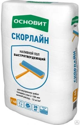 Фото Наливной пол СКОРЛАЙН Т-45, 20 кг. быстротверд. ТМ "Основит" в Брянске