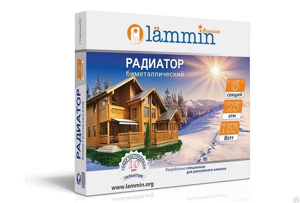 Фото Радиатор биметаллический Lammin PREMIUM BM-350/80 Ламмин Премиум