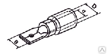Фото Разъем плоский 0,25-1,5/4,8х0,8 мм изолированный РПИ-П