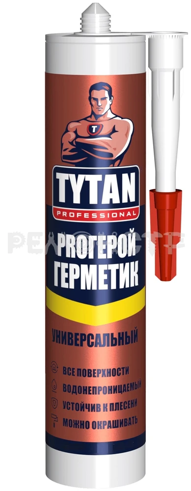 Фото Герметик силик унив 280мл  (белый) TYTAN Professional PROГЕРОЙ (12) (под заказ) П '