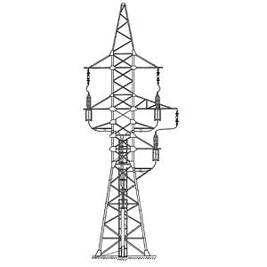 Фото Опора переходная металлическая ВЛ 110 кВ ПП110