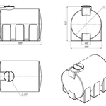 Фото №2 Емкость ЭВГ 3000 литров цилиндрическая горизонтальная, пластиковая