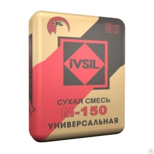 Фото Цементно-песчаная смесь IVSIL М-150 универсальная 50кг