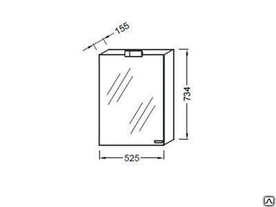 Фото Зеркальная аптечка 525х735х155 мм (Jacob Delafon EB879-J5)