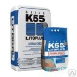 Фото Клеевая смесь для укладки стеклянной мозаики LITOFPLUS К55, 5 кг