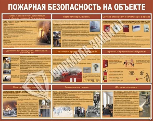 Фото Стенд "Пожарная безопасность на объекте" (1250х1000 мм)