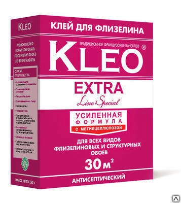 Фото Клей обойный KLEO EXTRA для флизелиновых обоев (250 г)