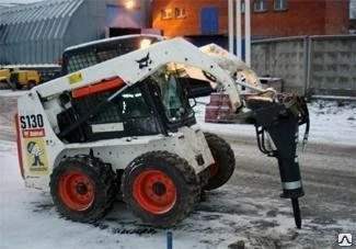 Фото Аренда гидромолота HM100/100Q на базе мини-погрузчика Bobcat