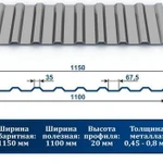 фото Профнастил С-20 с полимерным покрытием 7004 светло-серый