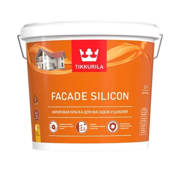 Фото Краска вд фасад  2,7л гл/м Tikkurila FACADE Silicon (6) база С под заказ П