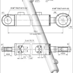 фото Гидроцилиндр стрелы ЦГ-100.63х1000.11