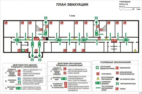 Фото Изготовление планов эвакуации при пожаре