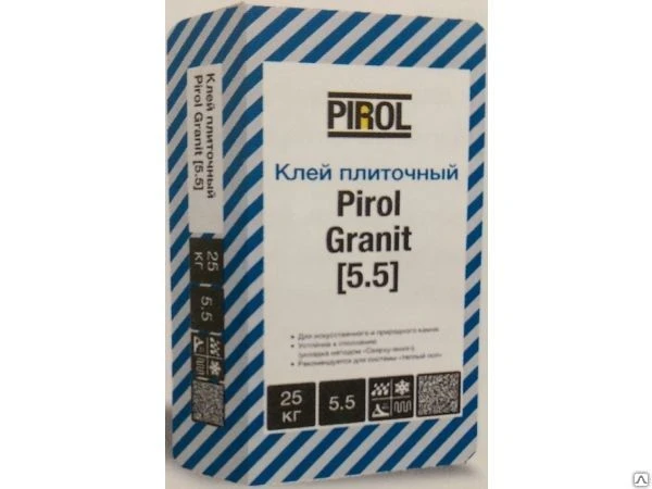 Фото Клей для ячеистого бетона сухой Pirol 25 кг