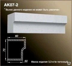 Фото Карниз AK07-2-A0.75 Прямой элемент 750 мм