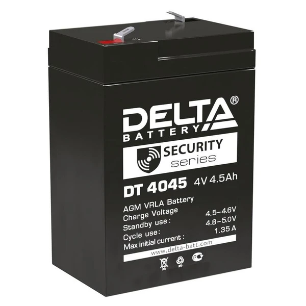 Фото Аккумулятор для прожекторов 4В 4.5А.ч Delta DT 4045