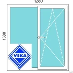 фото Пластиковое окно 1200х1380 профиль VEKA