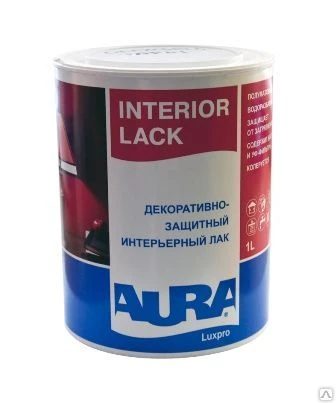 Фото Лак водоразбавляемый Aura Luxpro Interior Lack полуматовый 1 л