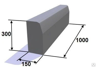 Фото Камень бордюрный БР 100.30.15