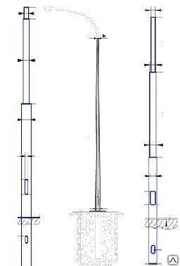 Фото Опора граненая марки ОГК-10,0-2,0