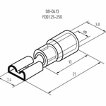 Фото №5 Клемма плоская изол. (гнездо) (VF 1.25-250) REXANT 08-0413