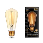 Фото №2 Лампа светодиодная Black Filament ST64 8Вт 2400К E27 Golden Gauss 157802008