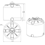 Фото №2 Емкость TR 8000л литров вертикальная, пластиковая, наземная