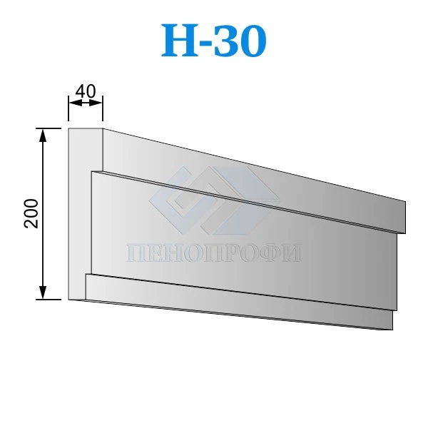 Фото Фасадные наличники из пенопласта (пенополистирола) Н-30 ПСБ-С-25Ф