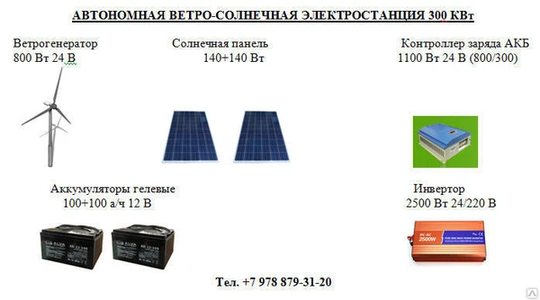 Фото АВТОНОМНАЯ ЭЛЕКТРОСТАНЦИЯ ДАЧА + 300 КВт*час/мес.