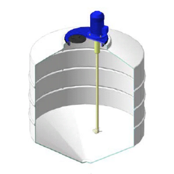 Фото Емкость ФМ 500л в обрешетке с турбинной мешалкой