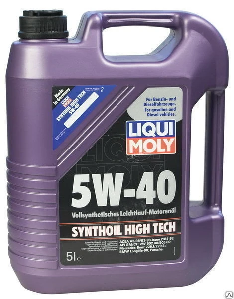 Фото Масло моторное LiquiMoly Synthoil High Tech 5w-40 (5 л.)