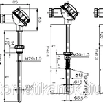 фото Термосопротивление ТХА 0179 L=150mm D=10mm клем.г.,гайка,штуцер