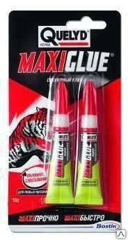 Фото Секундный клей Maxi glue 3г*2шт QUELYD