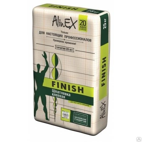 Фото Шпатлевка клеевая ALINEX FINISH, 25 кг