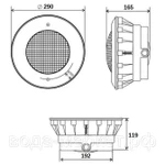 Фото №2 Прожектор галогенный Aquant 82101 (300 Вт) под бетон