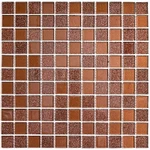 фото Мозаика BONAPARTE Shine Brown 300х300 стеклянная