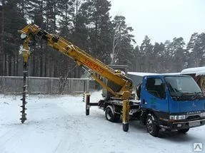 Фото Ямобур на базе экскаватора. Аренда