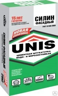 Фото Штукатурка Юнис "Силин фасадный" цементная 25кг. (48)