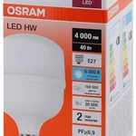 Фото №3 Лампа светодиодная LED HW T 40Вт (замена 400Вт) матовая 6500К холод. бел. E27 4000лм угол пучка 200град. 140-265В PF&gt;/=09 OSRAM 4058075576834