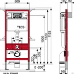 фото Инсталляция + крепление! для подвесного унитаза TECE TECE 9.300.000