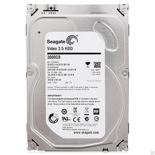 Фото Жесткий диск 3.5" 3Tb Seagate Video ST3000VM002, 5900rpm, 64Mb, 
SATA3