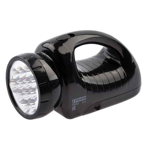 Фото Фонарь-прожектор аккумуляторный TSP12 12 + 18LED аккум. 4В 1.8А.ч ЗУ 220В (картон. упак.) Трофи C0045551