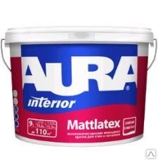 Фото Краска моющаяся для стен и потолков "Aura Mattlatex" 10л