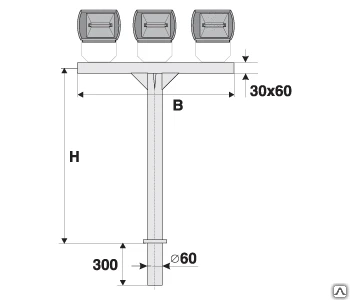 Фото Кронштейн опор освещения для прожектора 3П2