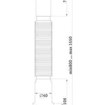 фото Гибкая труба 1 1/4"*40/50 удлиненная K216