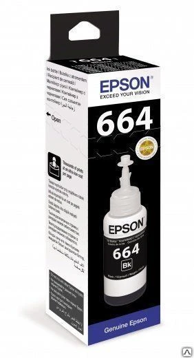 Фото Чернила Epson T6641 BK (черный) 70мл