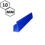 Фото №3 Торцевой профиль для сотового поликарбоната 10 мм, синий