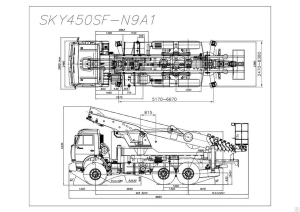 Фото АВТОВЫШКА Horyong Sky 450SF на шасси КАМАЗ 5387-RF
в