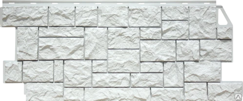 Фото Фасадная панель Fineber "Камень дикий" мелованный белый