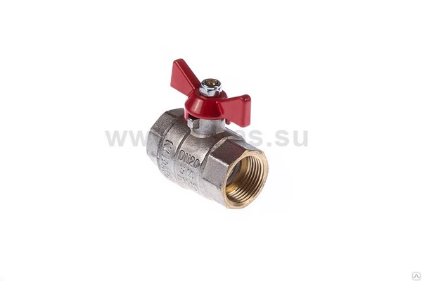 Фото Кран шаровой BASE, рукоятка бабочка 1/2" вн.-вн.(уп.16/256) Valtec